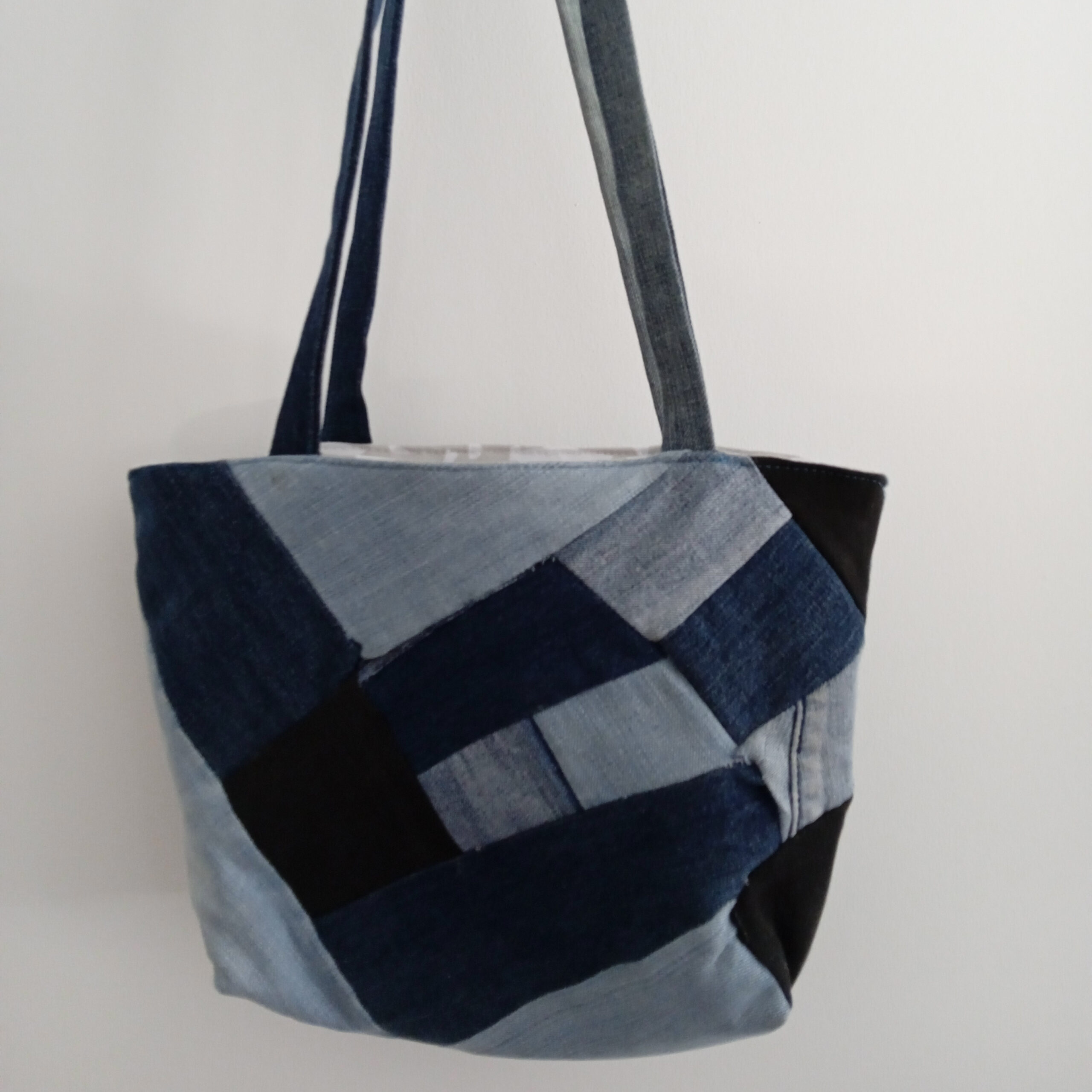 sac à main en jeans patchwork