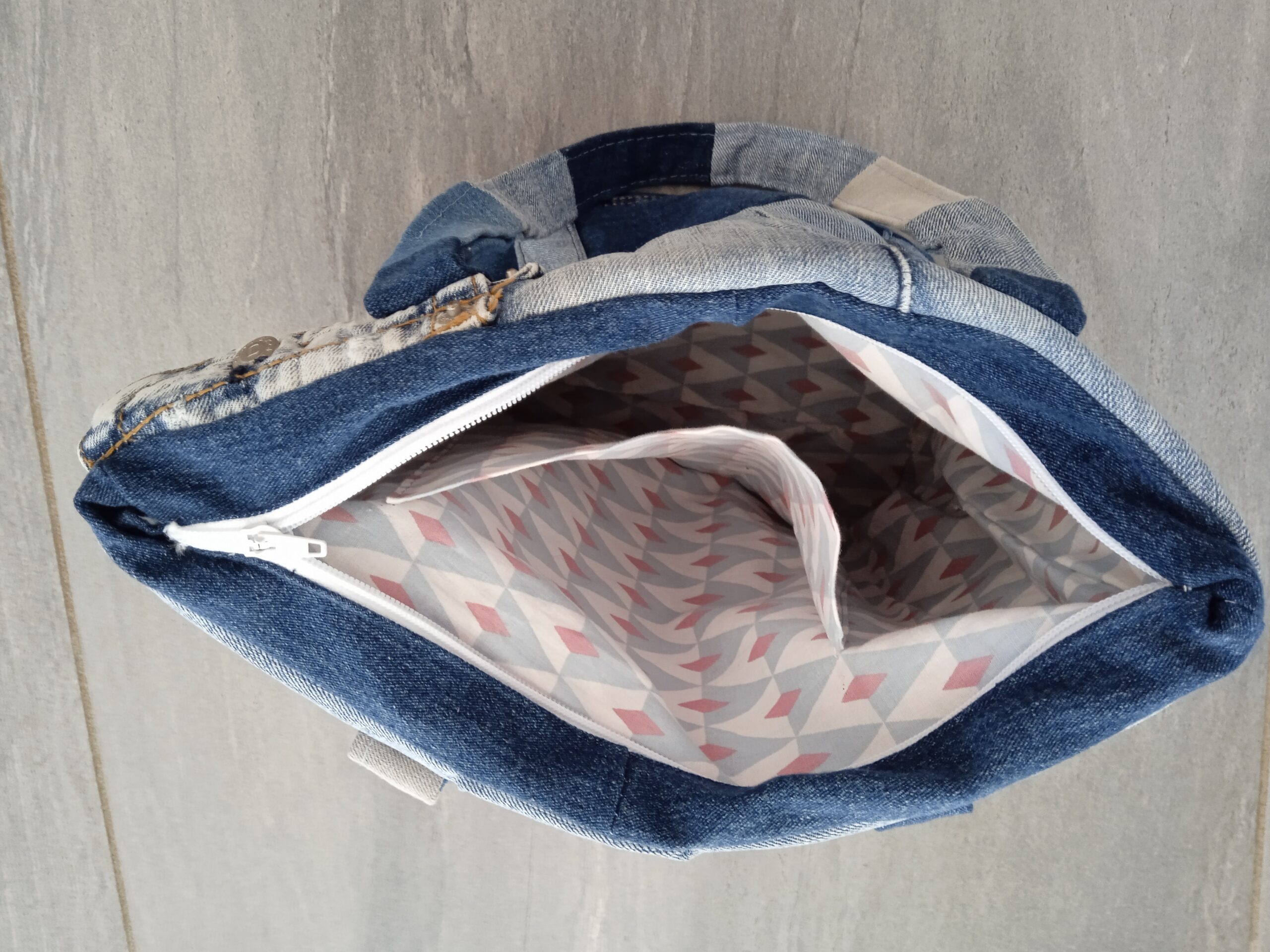 sac en jean recyclé fourre tout