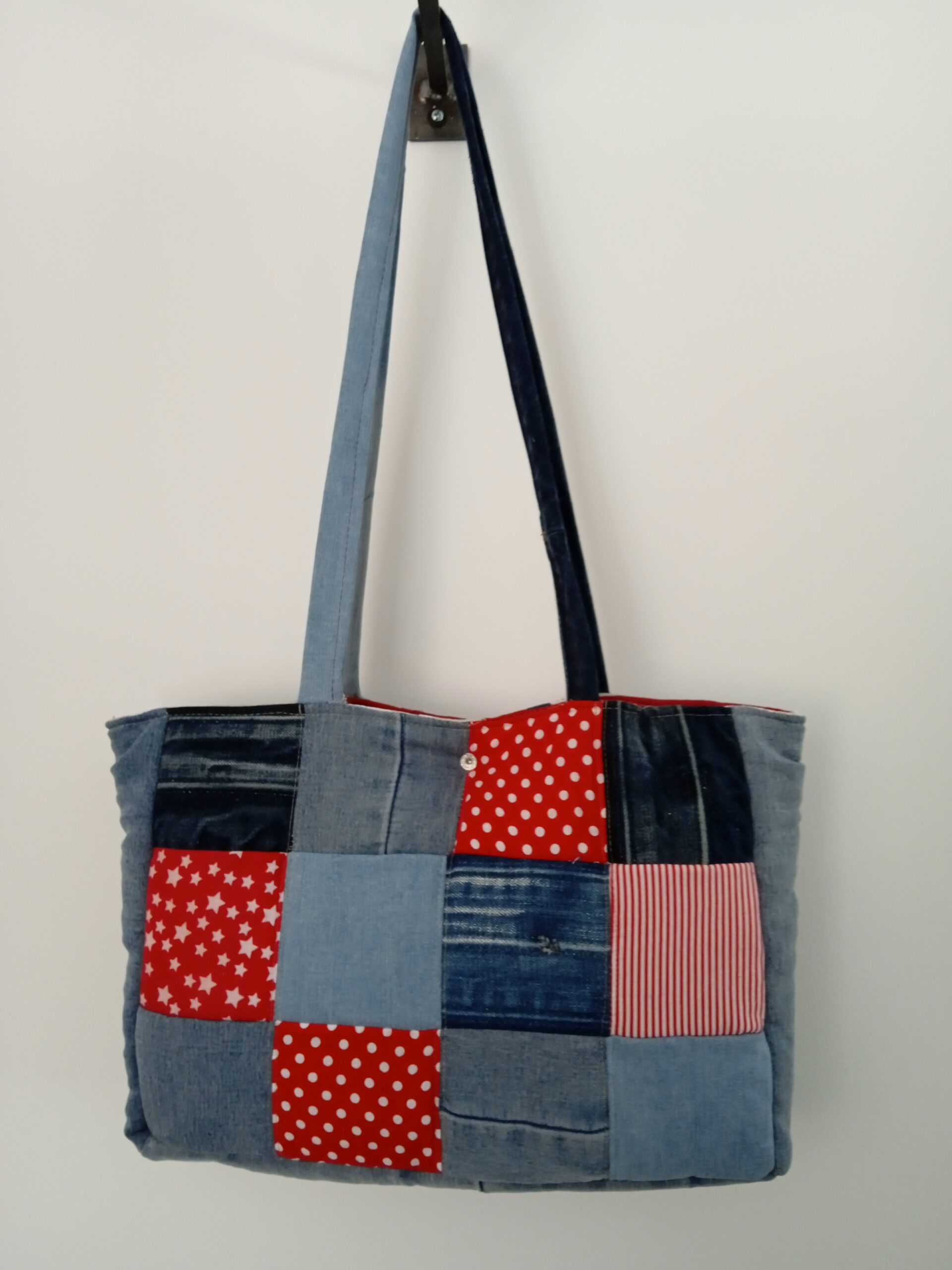 sac jean patchwork fourre tout