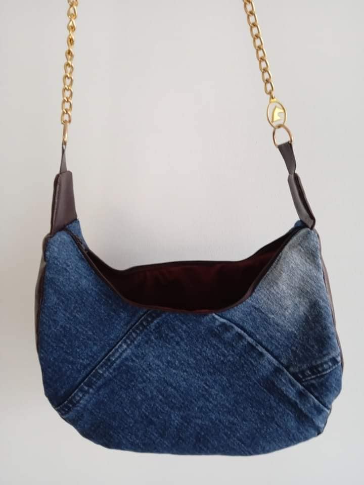 sac à main en jeans et simili cuir