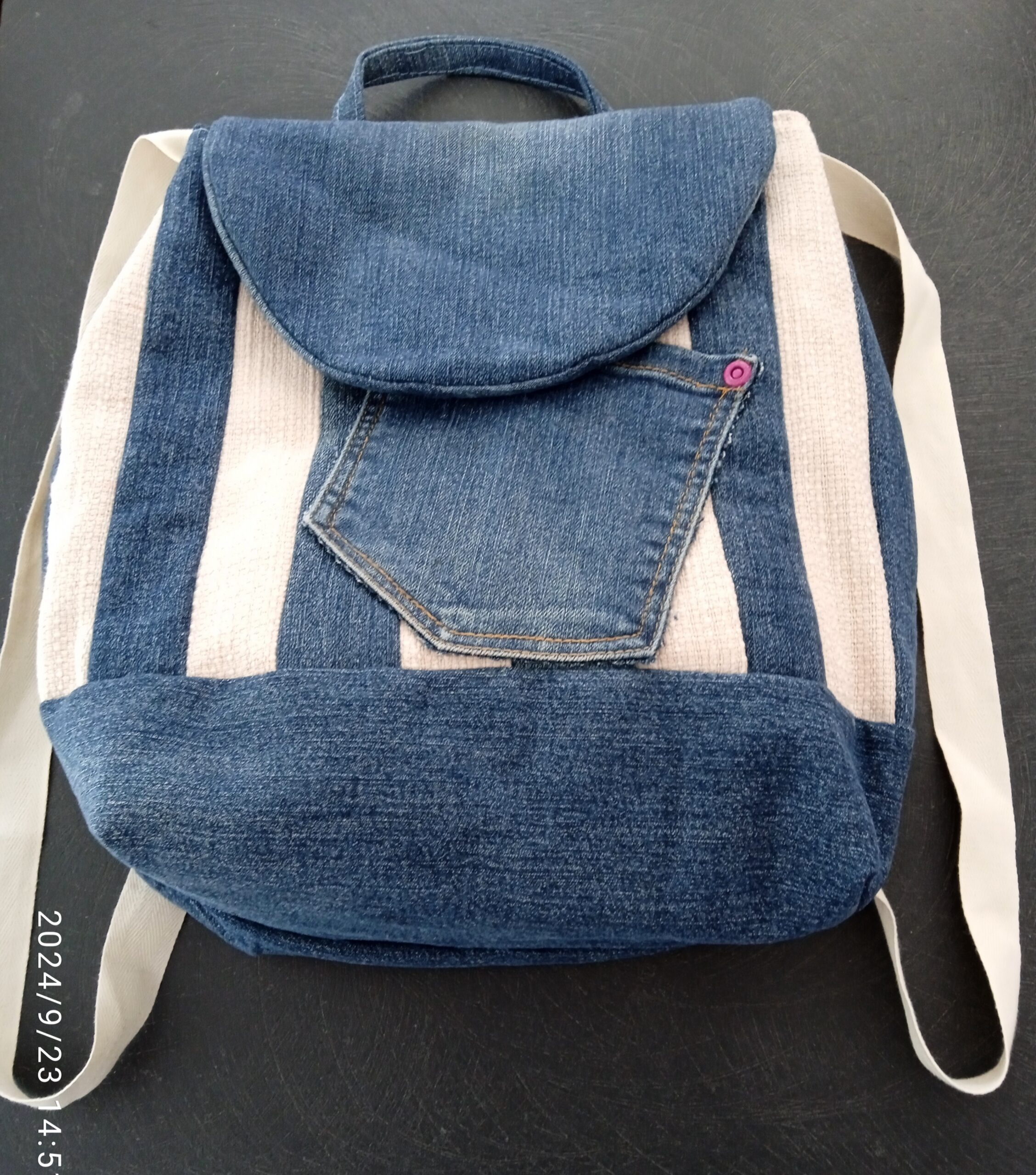 sac à dos jean recyclé