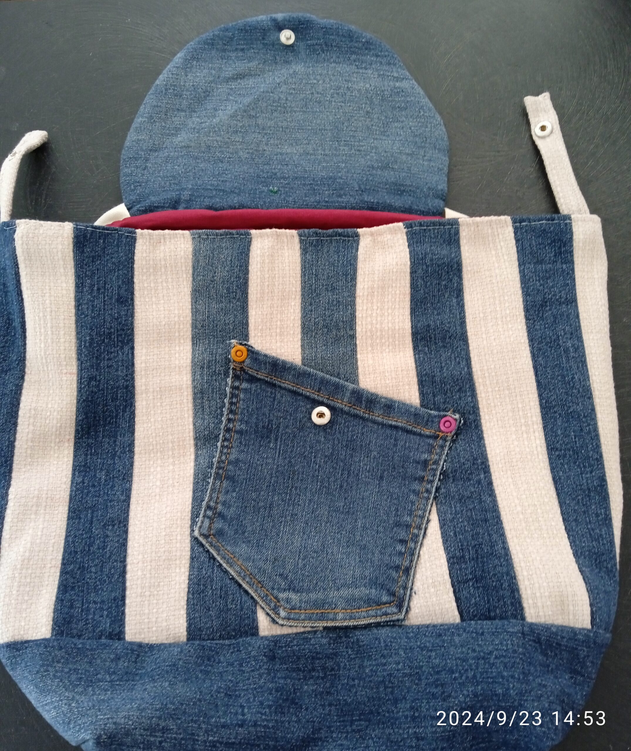 sac à dos jean recyclé