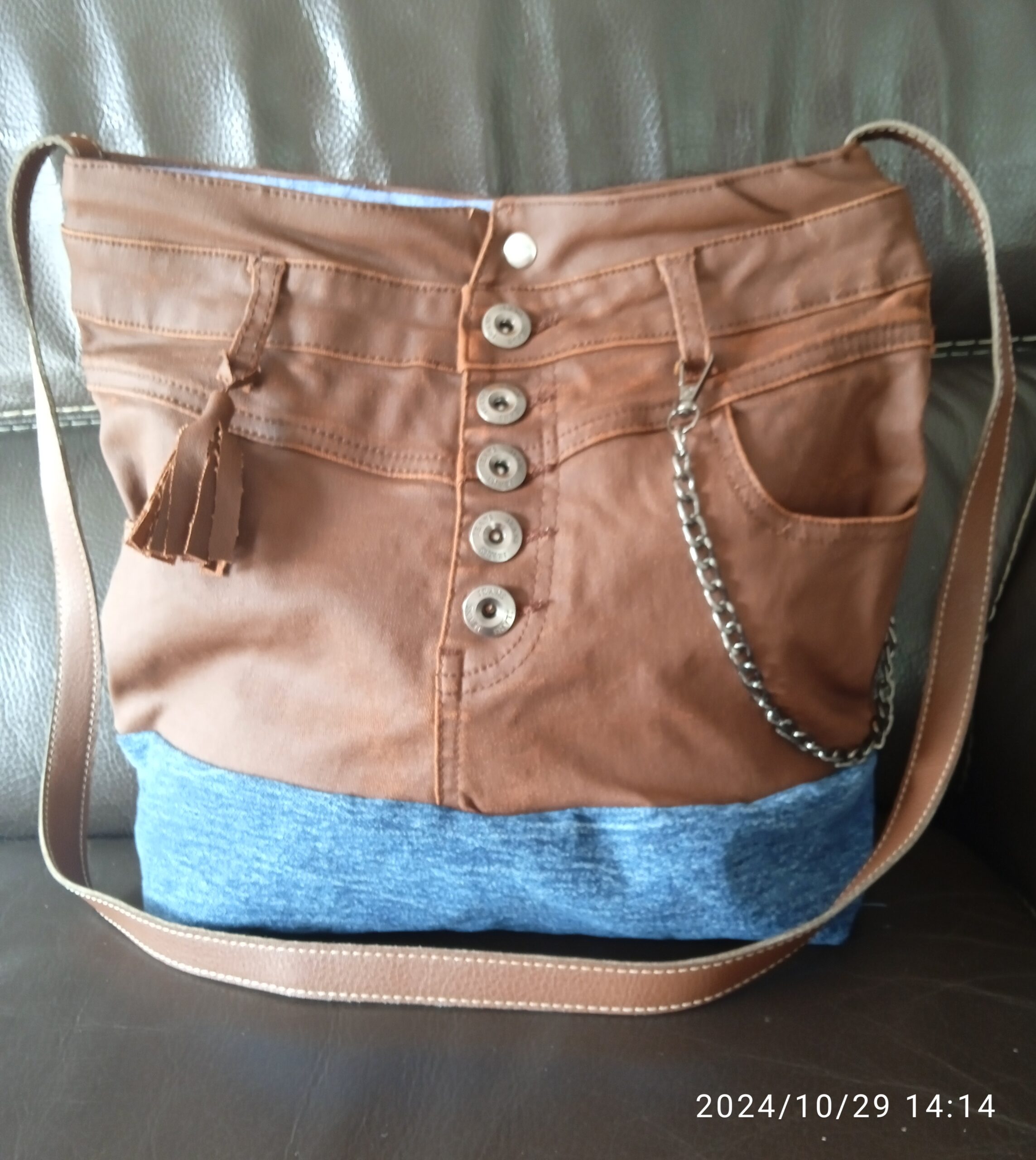 sac jeans/simili cuir