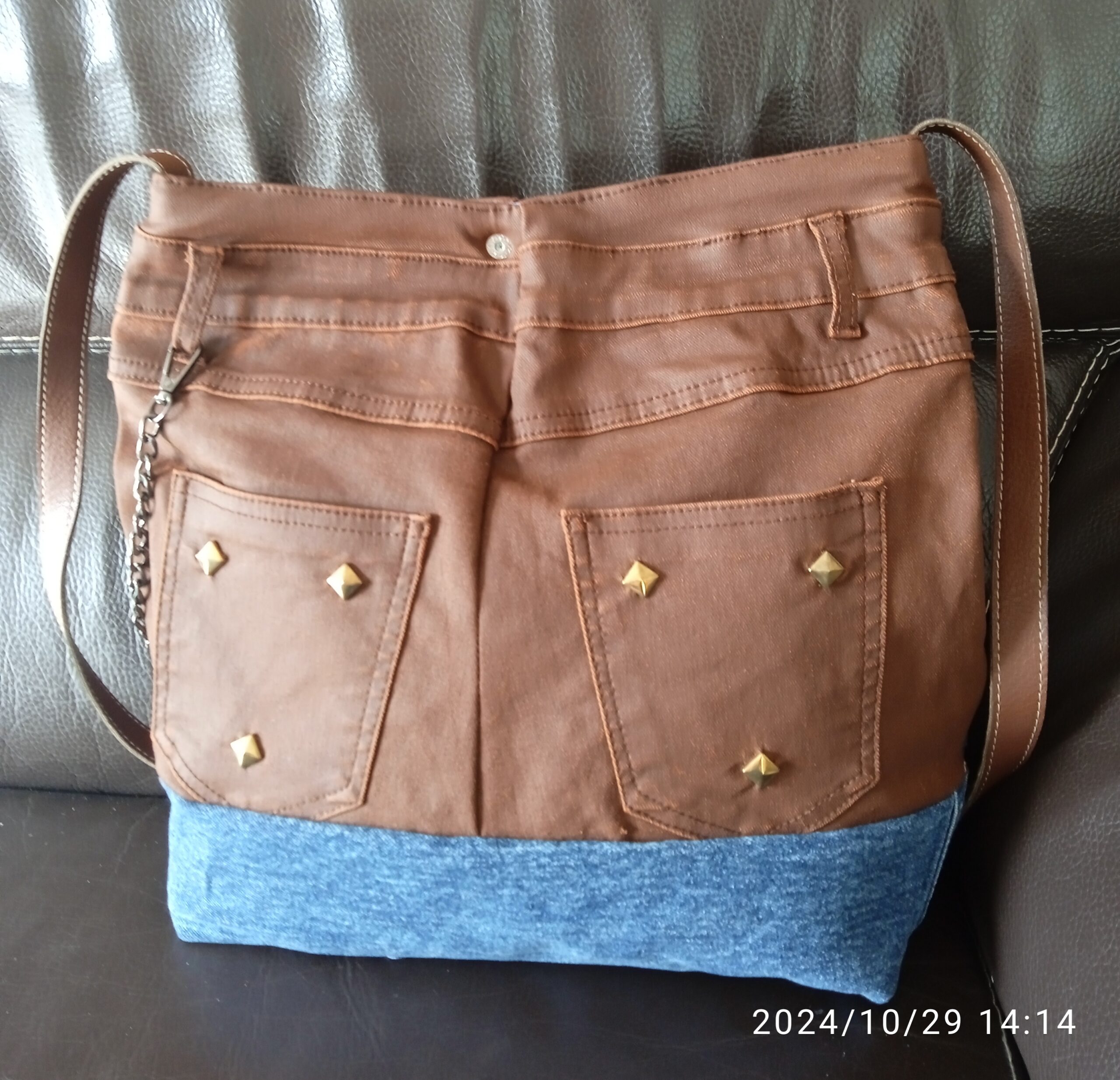 sac jeans/simili cuir