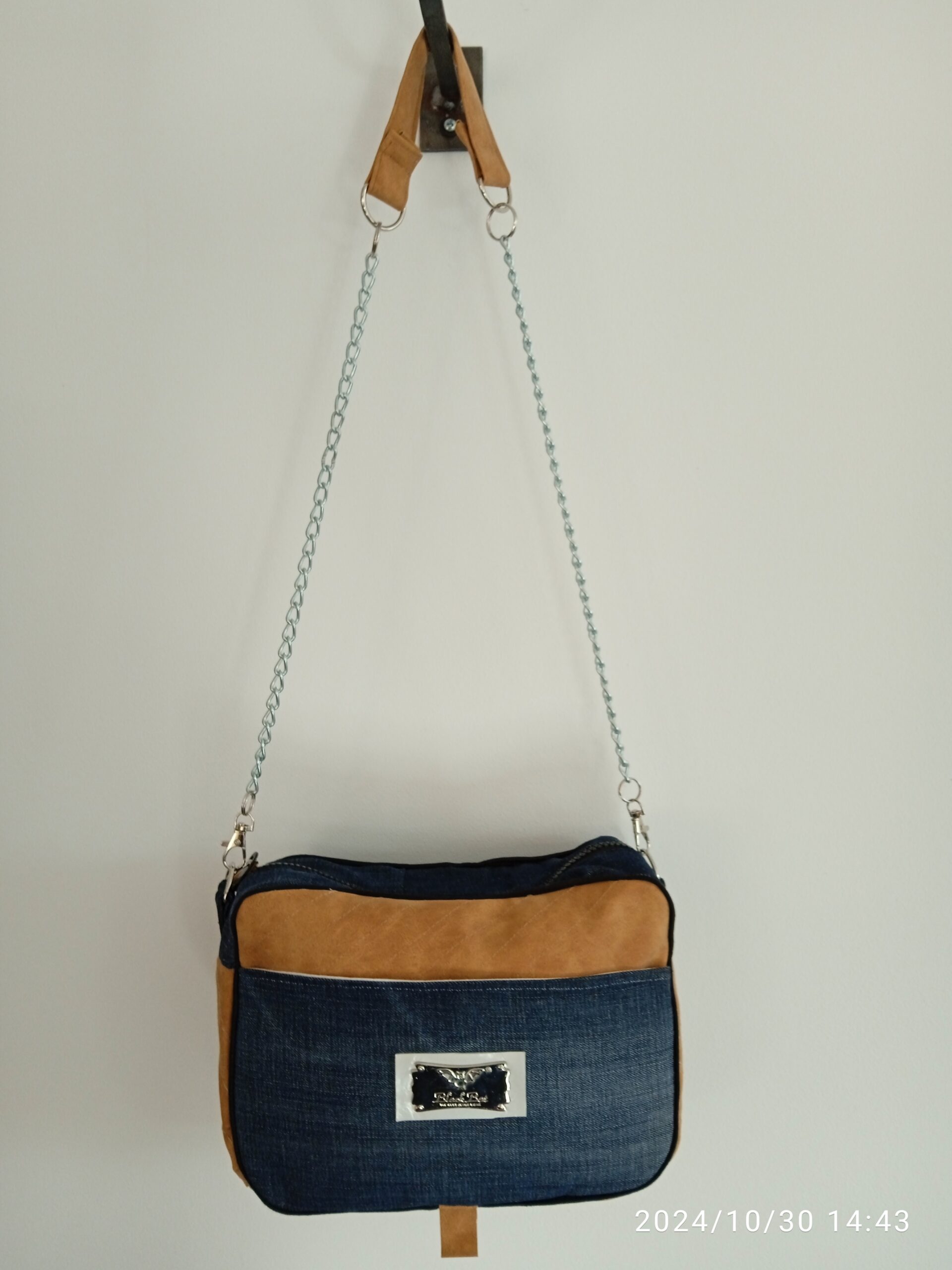 sac à main en jeans /simili cuir