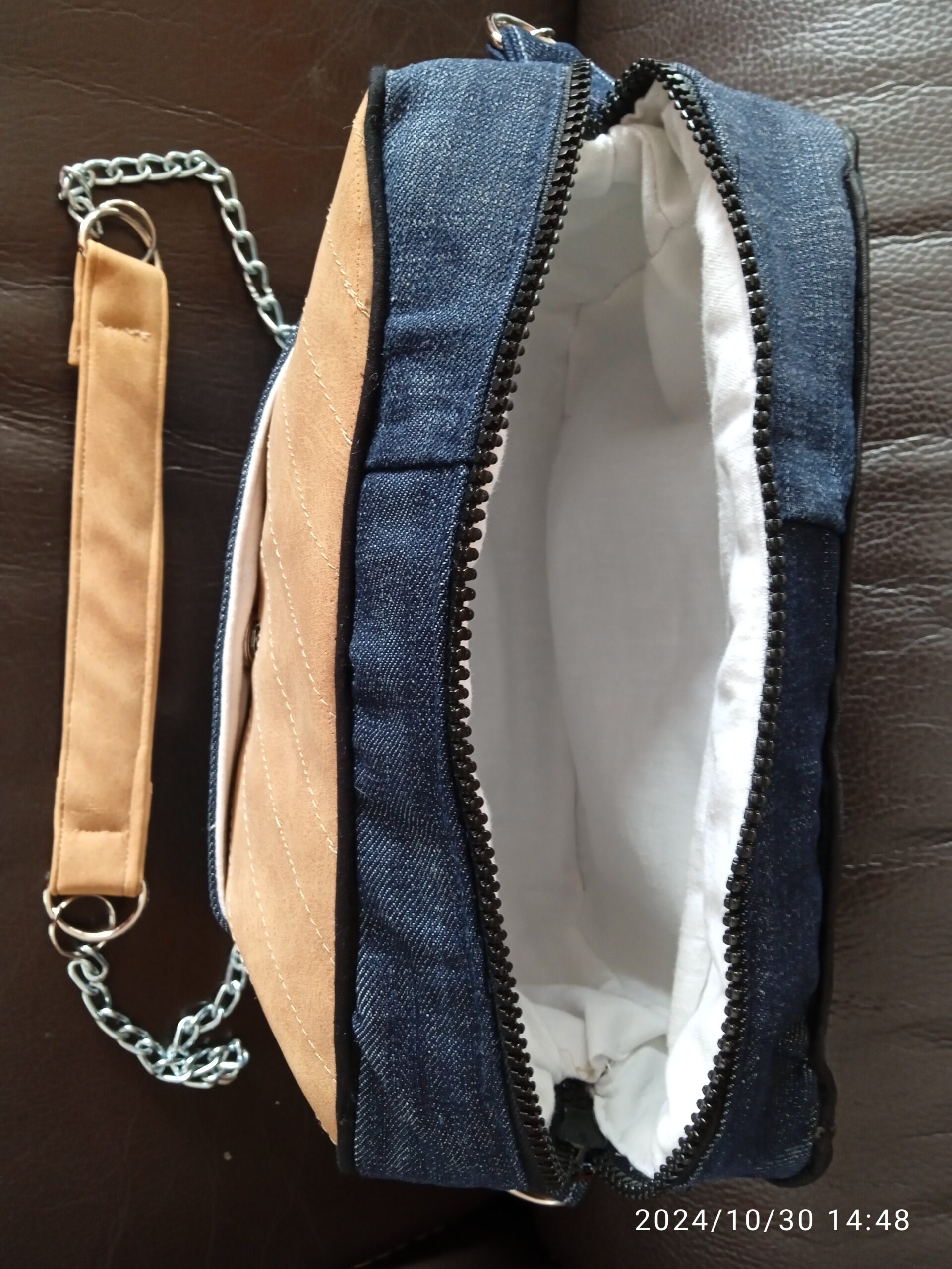 sac à main en jeans /simili cuir