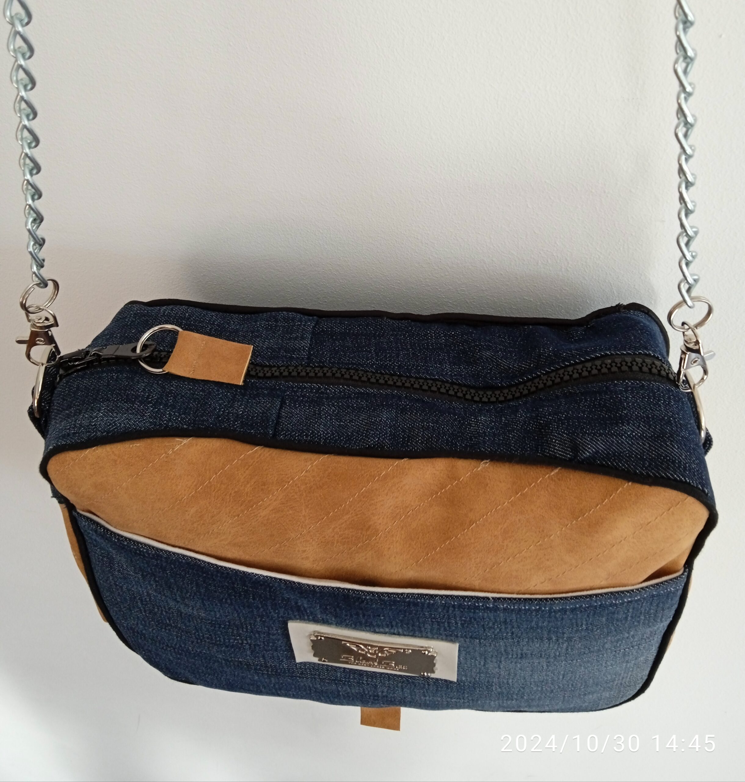 sac à main en jeans /simili cuir